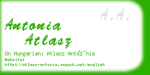 antonia atlasz business card